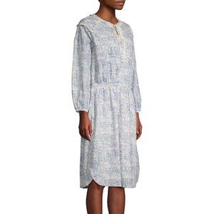 Antik Batik Cotton Wakanda Blue Print Dress